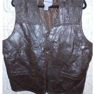 PRICE DROP~Black Gen Leather Men's Biker-Vest XXL